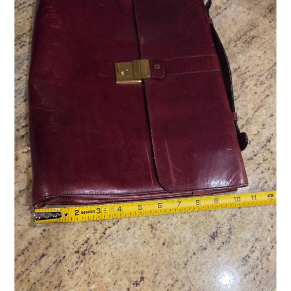 Vintage Etienne Aigner Oxblood Leather Document Brief Case Portfolio - Picture 15 of 16